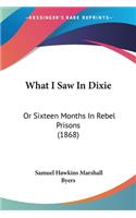 What I Saw In Dixie: Or Sixteen Months In Rebel Prisons (1868)