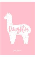 Lined Journal: Daughter Llama Cute Alpaca Animal Lover Llama-Lover - Pink Ruled Notebook - Diary, Writing, Notes, Gratitude, Goal Journal - 6x9 120 pages