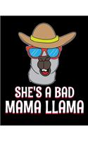 She's a Bad Mama Llama: Funny Mama Llama Planner for Women
