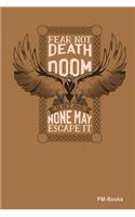 Fear Not Death: Kariertes A5 Notizbuch oder Heft für Schüler, Studenten und Erwachsene