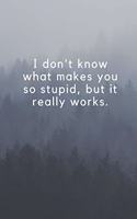 I don't know what makes you so stupid, but it really works.