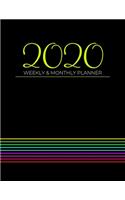 2020 Weekly & Monthly Planner: 1 Jan - 31 Dec 2020 - Weekly & Monthly 2020 Calendar (Priorities, Goals List) - Year Planner Daily Organizer Plan & Agenda Schedule Logbook(1 2020 Planner Book)