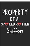 Property Of A Spoiled Rotten Shiffon: Lined Journal, 120 Pages, 6 x 9, Shiffon Dog Gift Idea, Black Matte Finish (Property Of A Spoiled Rotten Shiffon Journal)