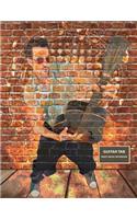 Guitar Tab Sheet Music Notebook: Rock Star Blank Practice Sheet Music Notebook With Staff Tablature and Chord Boxes - 200 Pages / 100 Sheets, 8-1/2" x 11"