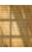 Manuscript Paper: 8.5 x 11 blank sheet paper for composing your own music from anywhere