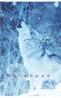 Notebook: Howling Wolf - 5.06x7.81 (12.85x19.84cm) Journal/Diary/Lists.