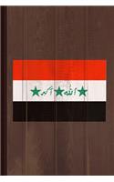 Iraq Flag Journal Notebook: Blank Lined Ruled for Writing 6x9 110 Pages