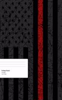 Thin Red Line Composition Notebook