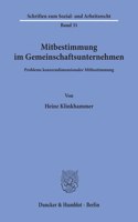 Mitbestimmung Im Gemeinschaftsunternehmen