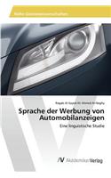Sprache der Werbung von Automobilanzeigen: (German)