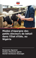 Modes d'épargne des petits éleveurs de bétail dans l'État d'Edo, au Nigéria