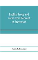 English prose and verse from Beowulf to Stevenson