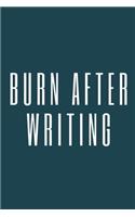 burn after writing: burn after writing book