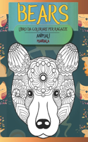 Libro da colorare per ragazze - Mandala - Animali - Bears