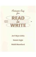 Read to Write Answer Key