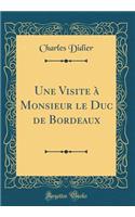 Une Visite Ã? Monsieur Le Duc de Bordeaux (Classic Reprint)