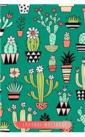 Journal Notebook: Cactus Doodle Theme Cover