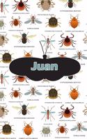 Juan: Bug Insect Weekly Planer Book Notebook Journal Book 120 Pages 6x9
