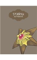 Staryu Notebook: Favorite Pokemon Blankbook Journal