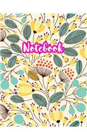Notebook: Cute Blank Lined Journal Large 8.5 x 11 Matte Cover Design with Ruled White Paper Interior (Perfect for School Notes, Girls and Boys Diary, Kids Wri