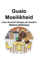 Italiano-Afrikaans Guaio/Moeilikheid Libro illustrato bilingue per bambini