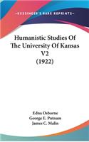 Humanistic Studies Of The University Of Kansas V2 (1922)