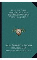 Versuch Einer Mineralogischen Nomenclatur Oder Vorschlage (1794)
