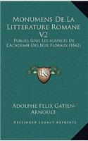 Monumens De La Litterature Romane V2