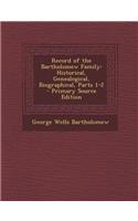 Record of the Bartholomew Family