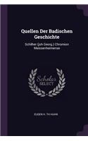 Quellen Der Badischen Geschichte