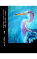 Great Blue Heron Neon Lights Creative Journal