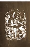 Alice in Wonderland Chalkboard Journal - Alice and The Caterpillar (Brown): 100 page 6" x 9" Ruled Notebook: Inspirational Journal, Blank Notebook, Blank Journal, Lined Notebook, Blank Diary