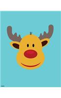 reindeer: 80 lined pages, 8 x 10, glossy cover