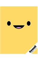 Kawaii Notebook Collection: Smiley Face, Journal/Diary, Wide Ruled, 100 Pages, 8.5 x 11, (Kawaii, Cute)