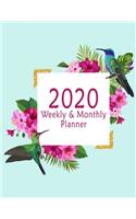 2020 Hummingbird Calendar Jan 1, 2020 to Dec 31, 2020: Perfect Hummingbird Calendar for Weekly Monthly Planner - Agenda Calendar (Weekly Daily Monthly Yearly) Calendar ... Ideal for habit tracking, budge