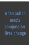 When Action Meets Compassion Lives Change Nursing School Planner 2019-2020 Academic Calendar Weekly And Monthly