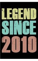 Legend Since 2010: Vintage Notebook For Nine Year Old Kids, 9th Birthday Memory Book Keepsake, Draw and Write Journal, 9 Year Old Bday Gift