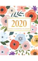 2020 Weekly & Monthly Planner: Daily Weekly Monthly Yearly Calendar Planner - January 2020 through December 2020 - 12 Month Planner - 2020 Monthly Planner - To Do List - Academic 