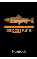 Size Does Matter Notebook: Dot Grid Notebook With 120 Pages