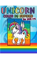 Unicorn Color By Number For Kids 4-8: Fun & Educational Unicorn Coloring Activity Book for Kids To Practice Counting, Number Recognition And Improve Motor Skills