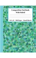 Composition Notebook Wide Ruled Lined Sheets