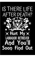 Is There Life After Death Hurt My Labrador Retriever And You'll Soon Find Out: Cute Labrador Retriever Default Ruled Notebook, Great Accessories & Gift Idea for Labrador Retriever Owner & Lover.Default Ruled Notebook With An In