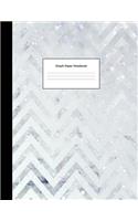 Graph Paper Notebook: Silver Grey Chevron Cute Math Composition Book Quad Ruled 1/4 inch (.25") Squares Graphing Paper for Students Large, 8.5 x 11 in