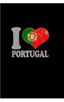 I Love Portugal Journal: Blank Lined Composition Notebook Portugal Portuguese Flag Pride