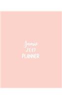 Jamie 2019 Planner: Calendar with Daily Task Checklist, Organizer, Journal Notebook and Initial Name on Plain Color Cover (Jan Through Dec), Jamie 2019 Planner