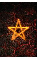 Monogram Pentagram (Neopaganism) Notebook: Blank Journal Diary Log(46 Monogram Fire 150 Lined)