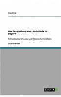 Die Entwicklung der Landstände in Bayern