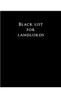 Black list for landlords