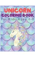 Unicorn coloring book for kids ages 4-8
