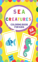 Sea Creatures Coloring Book for Kids